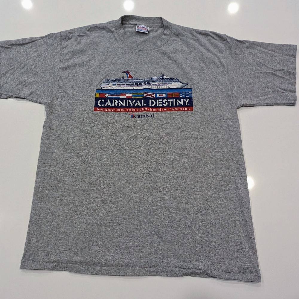 Vintage Carnival Destiny Ship Single Stitch Shirt Size XL